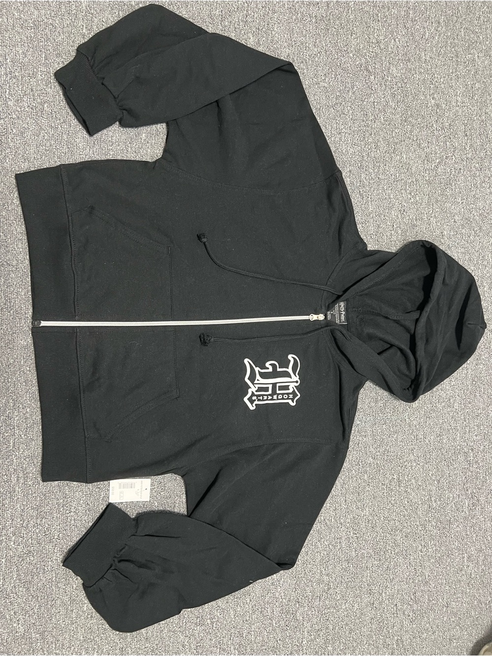 Harry Potter Hogwarts Black Full-Zip Hoodie Adult S - Picture 8 of 9